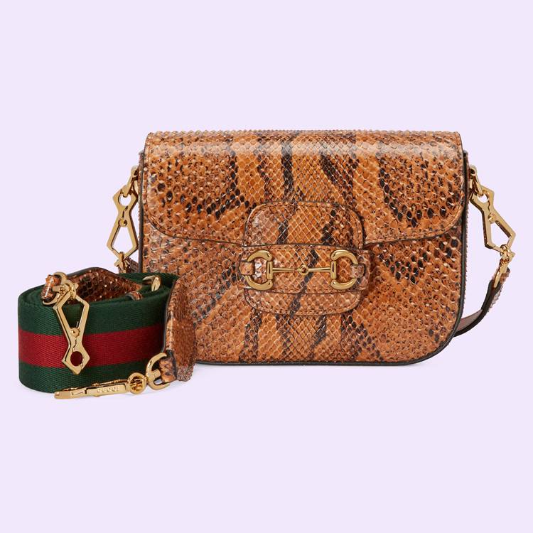 658574.EAAHO.2746.007.077.0000.Light Gucci Horsebit 1955 mini python bag